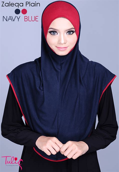 tudung navy blue online.